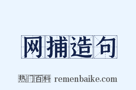 网捕造句是什么意思的图片